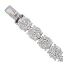 18ct White Gold 11.70ct Brilliant Cut Diamond Cluster Bracelet 7.5"