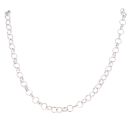 Silver Patterned And Plain Belcher Chain 22" By Icesia