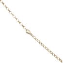 9ct Yellow Gold Two Stone FOB Pendant And Chain 20"
