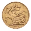 1910 Edward VII Large Head UK Full Sovereign Coin