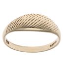 9ct Yellow Gold Line Patterned Signet Ring