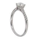9ct White Gold 1.00ct Brilliant Cut Lab Grown Diamond Solitaire Ring
