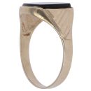 9ct Yellow Gold Patterned Onyx Signet Ring