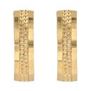 22ct Yellow Gold Patterned Stud Earrings