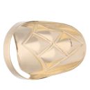 14ct Yellow Gold Diamond Patterned Ring