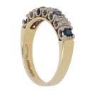 18ct Yellow Gold 0.03ct Diamond and Sapphire Ring