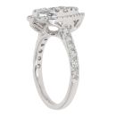 18ct White Gold 1.00ct Brilliant Cut Diamond Cluster Ring