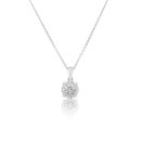 Silver Platinum Plated 0.25ct Lab Grown Diamond Pendant Necklace