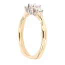 18ct Yellow Gold 0.50ct Princess Cut Diamond Trilogy Ring