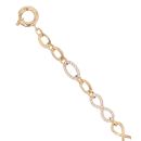 9ct Yellow Gold Cubic Zirconia Fancy Bracelet 6.5"