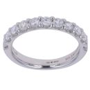 9ct White Gold 1.00ct Brilliant Cut Lab Grown Diamond Half Eternity Ring