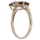 9ct Yellow Gold 0.05ct Diamond and Andelusite Cluster Ring