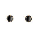 9ct Yellow Gold Black Cubic Zirconia Stud Earrings 5mm