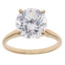 18ct Yellow Gold Cubic Zirconia Single Stone Ring