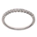 9ct White Gold 0.20ct Brilliant Cut Diamond Half Eternity Ring