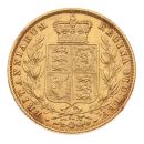 1870 Victoria Young Head Shield UK Full Sovereign Coin