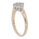 9ct Yellow Gold 0.33ct Brilliant Cut Diamond Cluster Ring