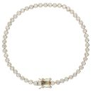 9ct Yellow Gold Cubic Zirconia Tennis Bracelet 7.5"