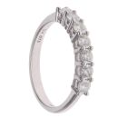 18ct White Gold 0.75ct Brilliant Cut Diamond Seven Stone Eternity Ring