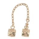 14ct Yellow Gold Pandora Flower Safety Chain Charm
