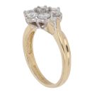 18ct Yellow Gold 1.00ct Brilliant Cut Diamond Cluster Ring