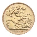 1910 Edward VII Large Head UK Half Sovereign Coin