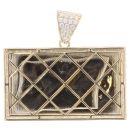 9ct Yellow Gold Cubic Zirconia St Andrews Cross Pendant
