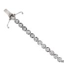 18ct White Gold 4.02ct Brilliant Cut Diamond Tennis Bracelet 7.5"
