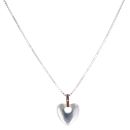 Silver And Rose Gold 0.01ct Diamond Cariad Heart Clogau Pendant And Chain 18"