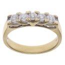 18ct Yellow Gold 0.50ct Brilliant Cut Five Stone Diamond Ring