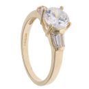 14ct Yellow Gold Cubic Zirconia Ring