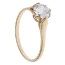 9ct Yellow Gold Cubic Zirconia Single Stone Ring