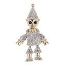 9ct Yellow Gold 0.25ct Single Cut Diamond Clown Pendant