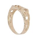9ct Yellow Gold Son Patterned Signet Ring