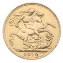 1918 George V Large Head India Full Sovereign Coin