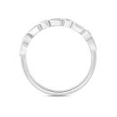 Silver Platinum Plated 0.50ct Mixed Shape Lab Grown Diamond Eternity Ring