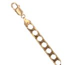 9ct Yellow Gold Square Curb Bracelet 8.5"