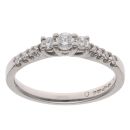 Platinum 0.35ct Brilliant Cut Diamond Trilogy Ring
