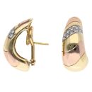 18ct Yellow And Rose Gold 0.35ct Brilliant Cut Diamond Earrings