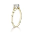 9ct Yellow Gold 0.25ct Natural Diamond Solitaire Engagement Ring with Split Band