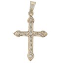 9ct Yellow Gold Cubic Zirconia Cross Pendant