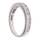 9ct White Gold 1.00ct Brilliant Cut Diamond Half Eternity Ring