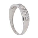 9ct White Gold Cubic Zirconia Crossover Ring