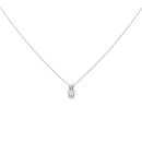 18ct White Gold 0.35ct Brilliant Cut Diamond Solitaire Pendant And Chain 18"