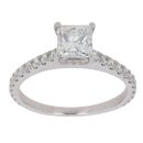 18ct White Gold 1.50ct Princess and Brilliant Cut Diamond Solitaire Ring