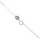 9ct White Gold 0.01ct Diamond and Tanzanite Pendant and Chain 18"