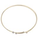 9ct Yellow Gold Cubic Zirconia Double Bangle