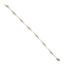 9ct Yellow and White Gold Fancy Bracelet 7"