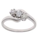 18ct White Gold 0.30ct Brilliant Cut Diamond Trilogy Ring