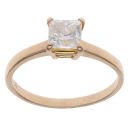 14ct Yellow Gold 1.05ct Princess Cut Diamond Solitaire Ring